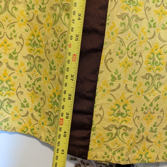 Dresses & Skirts - Yellow and Brown Patterned Fabric